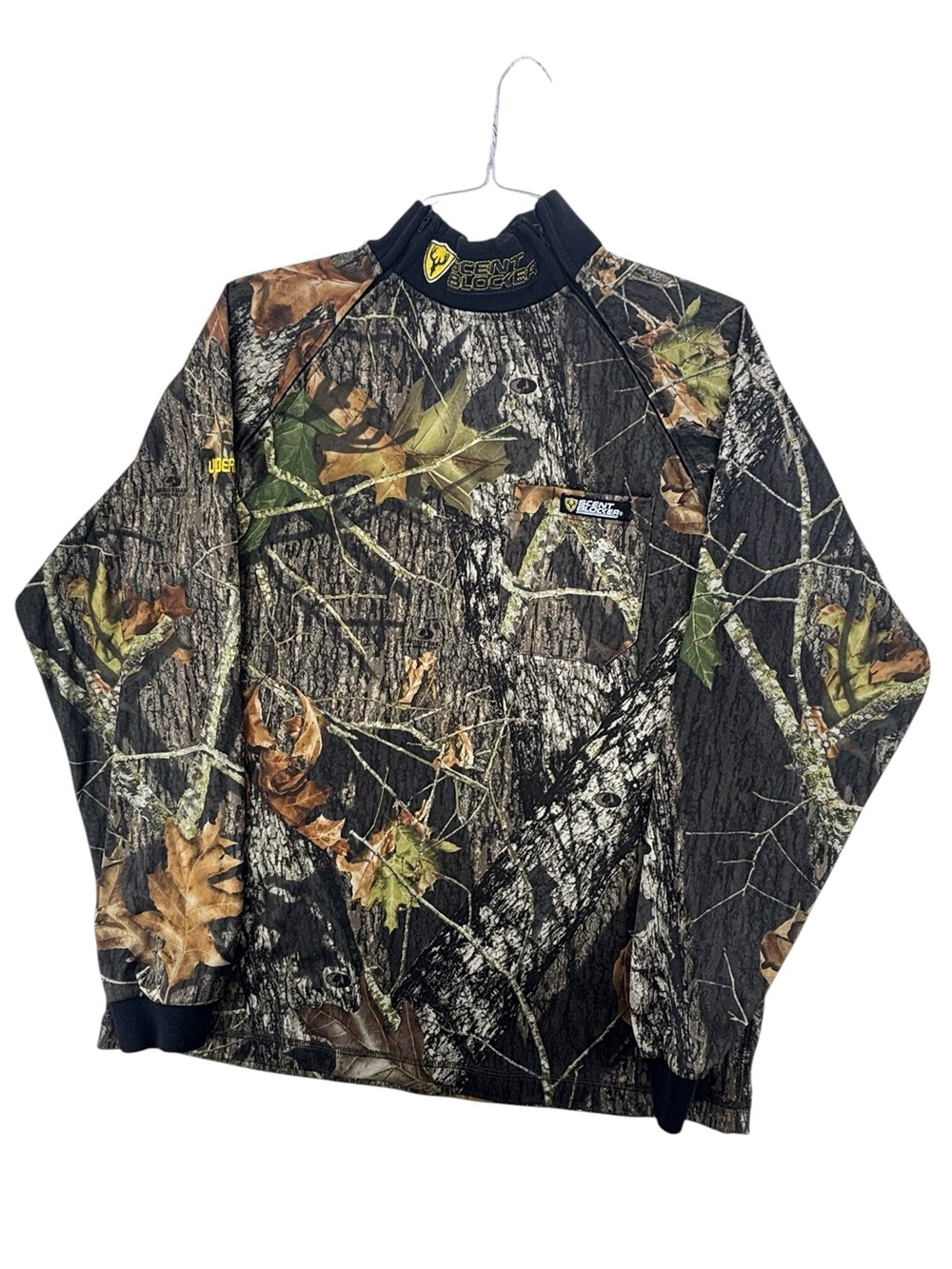 Scent Blocker Mossy Oak Camo Hunting Shirt Jacket Men's L Activated Carbon Gear